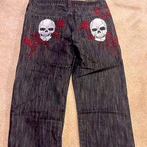 Mens skull jeans